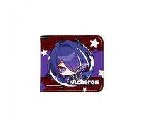 1pc Honkai: Star Rail Peripheral Wallet Game Peripheral Leather Print Short PU Wallet Q Version (Acheron)
