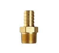 1pc Hose Barb OD to M16 M18 M20 Metric Male Thread Brass Pipe Fitting Nipple Coupling Joint(M20x1.5 to 12mm)