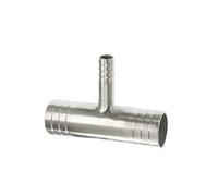 1pc Hose Barb Reducer Tee 3 Ways Splitter 304 Stainless Steel Hosetail Connector Coupler Fitting(32-16-32mm)