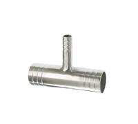 1pc Hose Barb Reducer Tee 3 Ways Splitter 304 Stainless Steel Hosetail Connector Coupler Fitting(38-12-38mm)