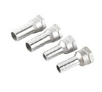 1pc Hose Barb Tail 6/8/10/12/14MM SS304 Stainless Steel Pipe Fitting BSPT Female Connector Joint Coupler(6mm Barb,1/8")