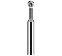 1PC HRC58 Ball T-Shaped Arch Milling Cutter R1-R6 Solid Carbide End Mill CNC Machining Tool(R1.5xD4x50Lx2F,for Aluminium)