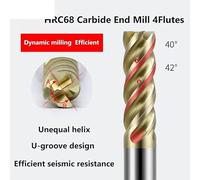 1pc HRC68 1 2 3 4 5 6 8 10 Carbide Milling Cutting Tools U Shape Big Chip Remover Tungsten Steel Milling Cutter CNC Machine End(7x20x8Dx60L)