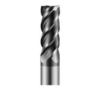 1pc HRC70 Carbide Flat End Corner Radius Tungsten Cutter 4 Flute Metal Steel Tool Key Face Square Router Bit 4mm 6 8 12 Shank(1R0.2X4DX50L)