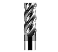 1pc HRC72 CNC Carbide End Mill High Hardness Tungsten Cutter 4Flute Metal Steel Square Router Bit 6 8 12 1416 20Shank Machining Tool(HRC68,10x25x10x75)
