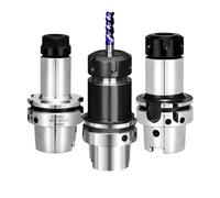 1pc HSK63 ER Accuracy 0.001 HSK63A ER16 ER20 ER25 ER32 ER40 Tool Holder HSK 63A Tool Holder Engraving Machine Bracket Tools Collets(HSK63A-ER25UM-200L)