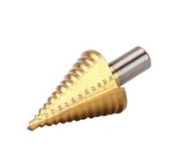 1pc HSS Step Drill Bit 5-35mm Hex Shank Metal Wood Cutter(Golden Round Handle)