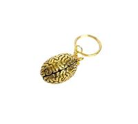通用 1PC Human Brain Alloy Key Ring Psychologist Keychain Child Psychology Keychain for Psych Student Doctor Neurologist Psychologist Gift (Gold)