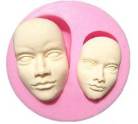 1Pc Human Face Silicone Mold Chocolate Polymer Clay Mould Chocolate Craft DIY Mold Cake Decoration Icing Mold