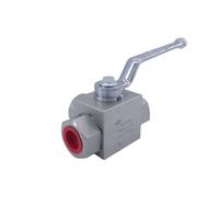 1pc Hydraulic Pressure Ball Valve KHB3K-G1/4 Female Thread Carbon Steel Two-Position Three-Way high Pressure Ball Valve