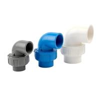 1PC I.D 20~50mm 90 Degree Union Elbow Pipe Connectors Aquarium Fish Tank