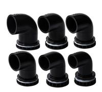 1pc ID 20~50mm Black PVC 90 Degree Elbow Drain Joints Aquqrium Fish Tank Bulkhead Connector (Size : 50mm)