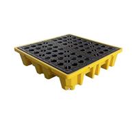 1pc Industrial Spill Containment Pallet - for Drum Leak Control, Drainable Platform for Hazardous Liquid Management(51.2x26.8x5.9in)