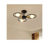 (1pc) Industrial-Style Semi-Flush Ceiling Light: E26/E27 Bulb Base, Metal Shade, Hardwired