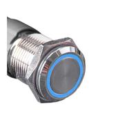 1pc Industrial Switches, 12/16/19/22mm, Metal Waterproof Self Locking, LED Light Car Engine Power Switch Blue Red Green(Red,12MM_-_3-6V)/879(Red,12MM-3-6V(5V))