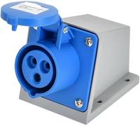 1pc Industrial Waterproof 3-Phase 4P5 Hole Plug and Socket Connector 16A/32A IP44 Non-Explosion-Proof for Industrial Use(3p16a Open Gp 101)