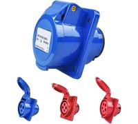 1pc Industrial Waterproof Plug and Socket Connector - 3PIN 4PIN 5PIN 16A/32A IP44 Wall Mount Electrical Connection(Inward Tilt 16A-3P)