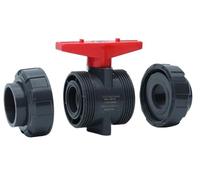 1pc Inner Dia20mm 25mm 32mm 40mm 50mm PVC Ball Valve Union Valve PVC Water Pipe Connector Plumbing Hose Fittings Slip Shut Valve(Inner 25mm (DN20))