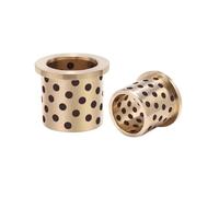 1pc Inner Diameter 13mm Flange Oil-free Self-lubricating Graphite Brass Bearing Sleeve, Outer Diameter 19mm, Height 10-30mm JFB Bearing Bushing