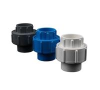 1pc Inside Diameter 40mm PVC Union 1 1/4 inch Water Pipe Connector Plumbing Accessories Detachable Repair Joint Garden Watering(Grey)