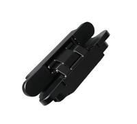 1pc Invisible Door Hinge Concealed Adjustable Cross-Shaped Wooden Handle for Opening Hidden Doors(H-3D-80KG-Black)