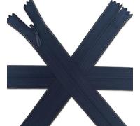1pc Invisible Zips 21.5” Navy Blue | Closed-End Coil Zip 55cm Long with Single Slider Size #3 | Hidden Nylon Zip for Skirts, Dresses, Trousers DIY Repair, Tailoring | Replacement Zipper