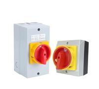 1pc Isolator Switch 25A 32A 3/4P With Box YMD11-D Series OFF-ON Rotary Cam Selector Enclosure Disconnect(25A_3P 6TERMIANLS)