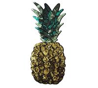 1pc Jumbo Pineapple Iron on Patches Fruit Sequin Embroidered Appliques Sew on Applique for Clothing Outfit Ornament Backpack Embellishment