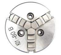 1pc K01-50/63/80/100 3 Jaw Self-Centering Manual Scroll Wood Lathe Chuck for Precision Woodworking(K01-80)