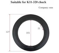 1pc K11-80/100/125/160/200/250/300 Manual Three-jaw Chuck Claw Trimmer Clasp Eccentric Trimmer Lathe Numerical Control Boring Claw(K11-320 Three-jaw)