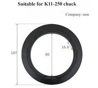 1pc K11-80/100/125/160/200/250/300 Manual Three-jaw Chuck Claw Trimmer Clasp Eccentric Trimmer Lathe Numerical Control Boring Claw(K11-250 Three-jaw)