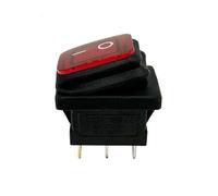 1PC KCD1-101NF-3P-R 220V Red LED ON-OFF 3 Pins SPDT Snap-in Waterproof Power Rocker Switch 6A/250VAC 13x19mm Mounted Hole