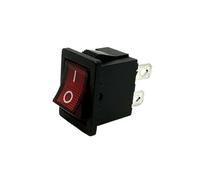 1PC KCD1-201S-4P-R 21 * 15mm KCD1 220V Red LED Light ON OFF 2 Positions 4 Pins 4P 6A/250V Mini Boat Car Power Rocker Boat Switch
