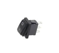 1Pc KCD1 Rocker Switch 3Pin 10A 250V IP67 Moisture Resistant ON-OFF ON-ON(Black,No Light (ON-ON))