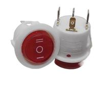 1PC KCD1 Ship type switch Round rocker power button 4 pin third gear on/off/on with light 6A250V opening 20MM Controls Switches