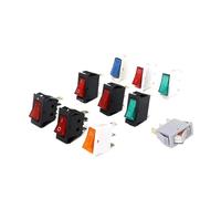 1pc KCD3 Series Short Type Rocker Toggle Switch ON-OFF/ON-OFF-ON Plastic Rocker Switch with LED Illuminate 3-Pin(ON-OFF Non LED)