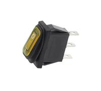 1pc KCD3 Waterproof Rocker Switch ON-OFF 3Pin 2 Position,Electrical Equipment With Lighting Power,15A 250VAC/20A 125VA(2D3P-Yellow,No Light (ON-ON))