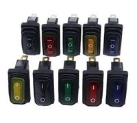 1pc KCD3 Waterproof Rocker Switch ON-OFF/ON-OFF-ON 3Pin,2/3 Position,Electrical Equipment With Lighting Power,15A 250VAC/20A 125VA(ON-OFF-ON RED,12V)