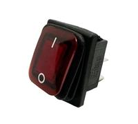 1PC KCD4-201NF-4P-R 220V Red LED 28X21mm Mounted ON-OFF 4 Pins DPST Snap-in Waterproof Sealed Power Rocker Switch 15A/250VAC