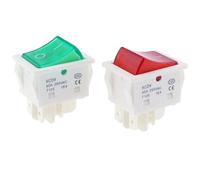 1pc KCD4 AC 40A 250V Rocker Switch 25x31mm ON-OFF 2 Position 4/6 Pins With Light Power Switch(Red)