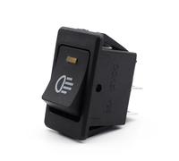 1pc KCD4 Rocker Switch ON-OFF 2 Position 4 Pins LED push button 12v 35A automobile refitting fog lamp switch with light(Yellow)