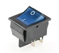 1pc KCD4 Rocker Switch On Off 6 Pin With Led 4 16A 250V 220V T85 20A Small 6Pin 4Pin Light For 2 Position 220 230V Lamp 10A Rocket(Blue Light Switch,6 Pins)
