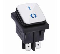 1pc KCD4 Stainless steel waterproof rocker switch ON-OFF4/6Pin electrical equipment switch with LED power supply 16A 250V/20A 125VAC(YELLOW)