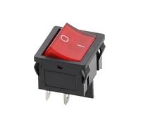 1Pc KCD5 Rocker Switch 21x24mm 4/6Pin 6A/12A 250VAC Dual Position(2D4P-Red-LED)