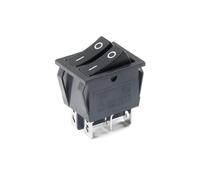 1pc KCD6 4pin 6Pin 16A 250V 20A 125V 25 * 31MM Double Light Rocker Switch ON-OFF KCD8 Boat Power Switches 31X25 ON OFF ON(NO LED 6P)