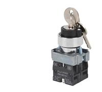 1PC Key Switch 22mm XB2-BG21 BG33 BG23 BG25 BG35 BG45 BG53 BG22 1NO/2NO/1NO1NC 2/3 Position Self Locking Reset Select Knob Switch(XB2-BG53)