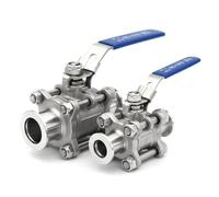 1pc KF 3-Pieces Model High Vacuum Manual Ball Valve 304 Stainless Steel KF16 KF25 KF40 KF50 Flange(KF25)