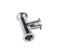1pc KF16 KF25 KF40 KF50 304 Stainless Steel KF Vacuum Ferrule Tee Pipe Fitting Fit Tri Clamp(KF40)