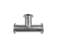 1pc KF16 KF25 KF40 KF50 Vacuum Flange Equal Straight Tri Clamp Tee Stainless Steel Sanitary 3 Way Tee Ferrule Pipe Fitting(KF50)