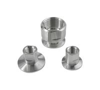 1pc KF16 KF25 KF40 Vacuum Flange to 1/4" 1/2" 1" NPT Female Thread Stainless Steel Flange Pipe Fitting(KF25,1")
